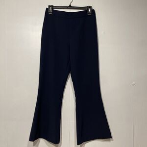 Tahari Pants Womens 2 Navy Blue stretch Side Zip Ankle Career Slacks Work Travel